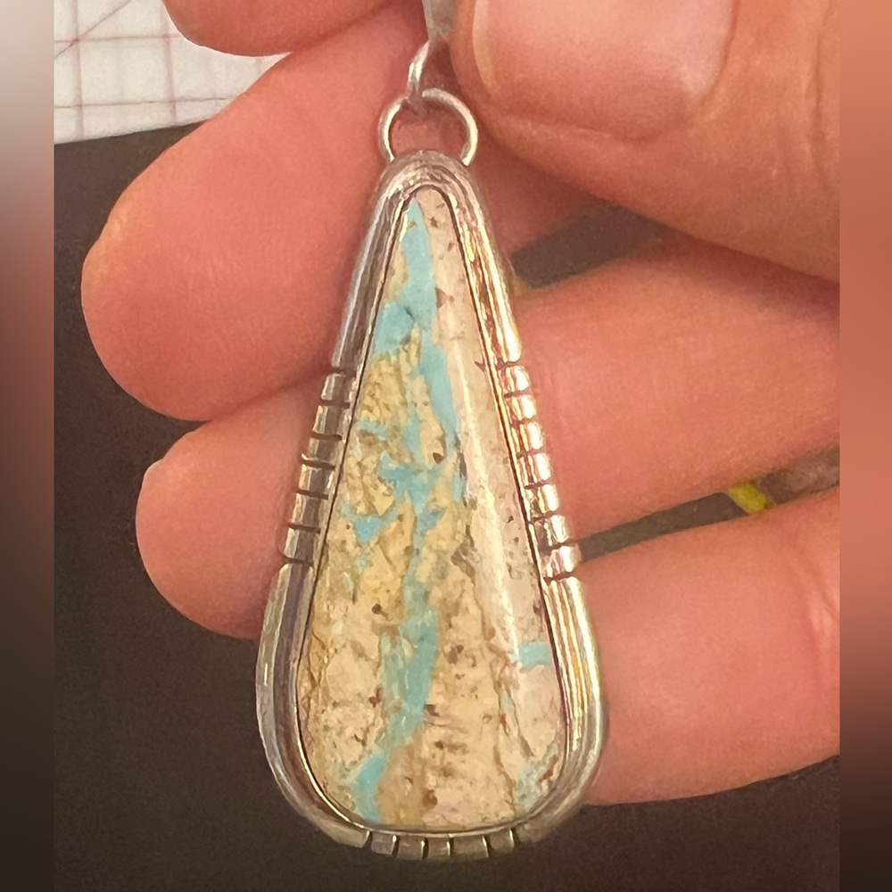 Native American Boulder Turquoise Pendant